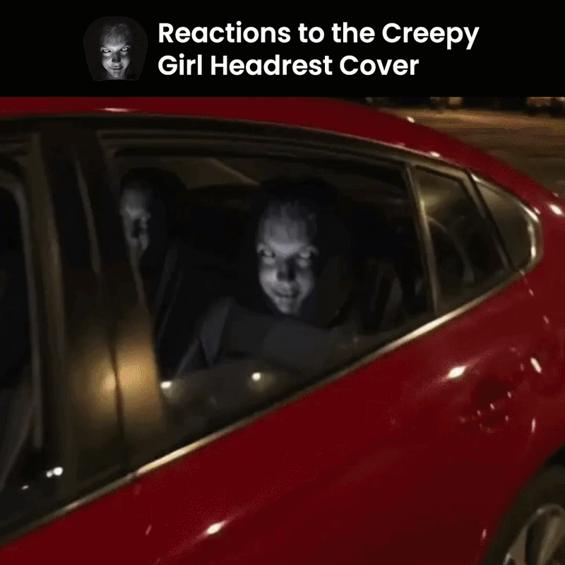 Prank Creepy Girl Headrest Cover