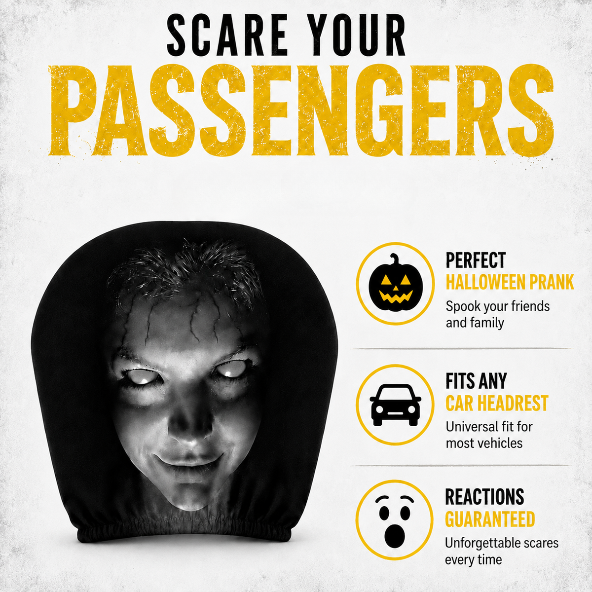 Prank Creepy Girl Headrest Cover